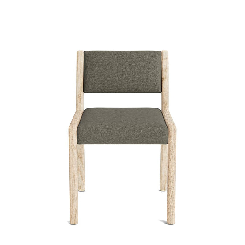 Jasmi Dining Chair in Natural Latex - Leather Dining Chairs Medley White Oak Tomo Granite Short Back