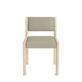 Jasmi Dining Chair in Natural Latex - Leather Dining Chairs Medley White Oak Tomo Smoke Short Back