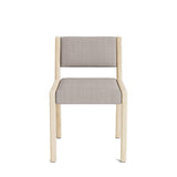 Jasmi Dining Chair in Natural Latex - Linen Dining Chairs Medley Maple Juneberry Cobblestone Short Back