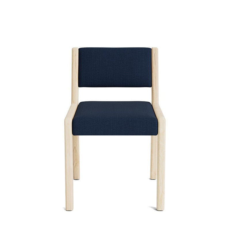 Jasmi Dining Chair in Natural Latex - Linen Dining Chairs Medley Maple Juneberry Indigo Short Back