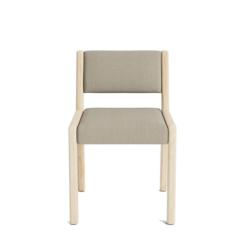 Jasmi Dining Chair in Natural Latex - Linen Dining Chairs Medley Maple Juneberry Pebble Short Back