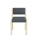 Jasmi Dining Chair in Natural Latex - Linen Dining Chairs Medley Maple Juneberry Peppercorn Short Back