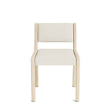 Jasmi Dining Chair in Natural Latex - Linen Dining Chairs Medley Maple Juneberry Porridge Short Back