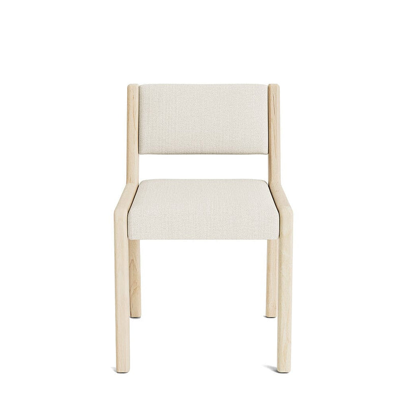 Jasmi Dining Chair in Natural Latex - Linen Dining Chairs Medley Maple Juneberry Porridge Short Back