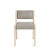 Jasmi Dining Chair in Natural Latex - Linen Dining Chairs Medley Maple Stonecrop Flax Short Back