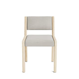 Jasmi Dining Chair in Natural Latex - Linen Dining Chairs Medley Maple Stonecrop Natural Short Back