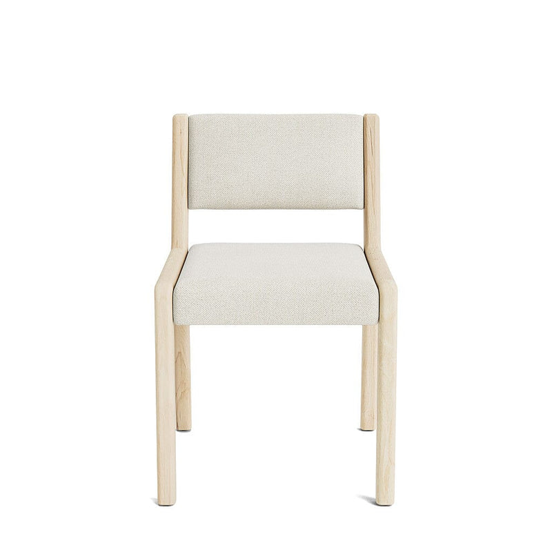 Jasmi Dining Chair in Natural Latex - Linen Dining Chairs Medley Maple Stonecrop Oyster Short Back