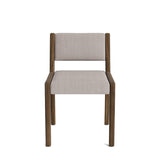 Jasmi Dining Chair in Natural Latex - Linen Dining Chairs Medley Walnut Juneberry Cobblestone Short Back