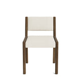 Jasmi Dining Chair in Natural Latex - Linen Dining Chairs Medley Walnut Juneberry Porridge Short Back