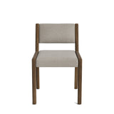 Jasmi Dining Chair in Natural Latex - Linen Dining Chairs Medley Walnut Stonecrop Flax Short Back