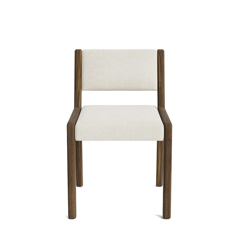 Jasmi Dining Chair in Natural Latex - Linen Dining Chairs Medley Walnut Stonecrop Oyster Short Back