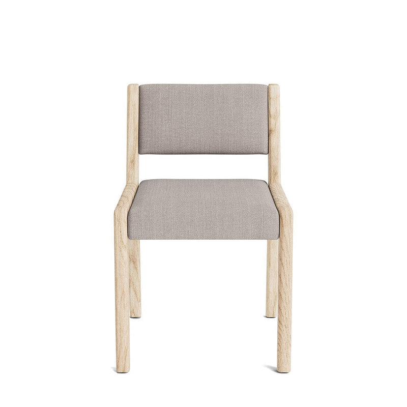 Jasmi Dining Chair in Natural Latex - Linen Dining Chairs Medley White Oak Juneberry Cobblestone Short Back