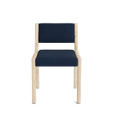 Jasmi Dining Chair in Natural Latex - Linen Dining Chairs Medley White Oak Juneberry Indigo Short Back