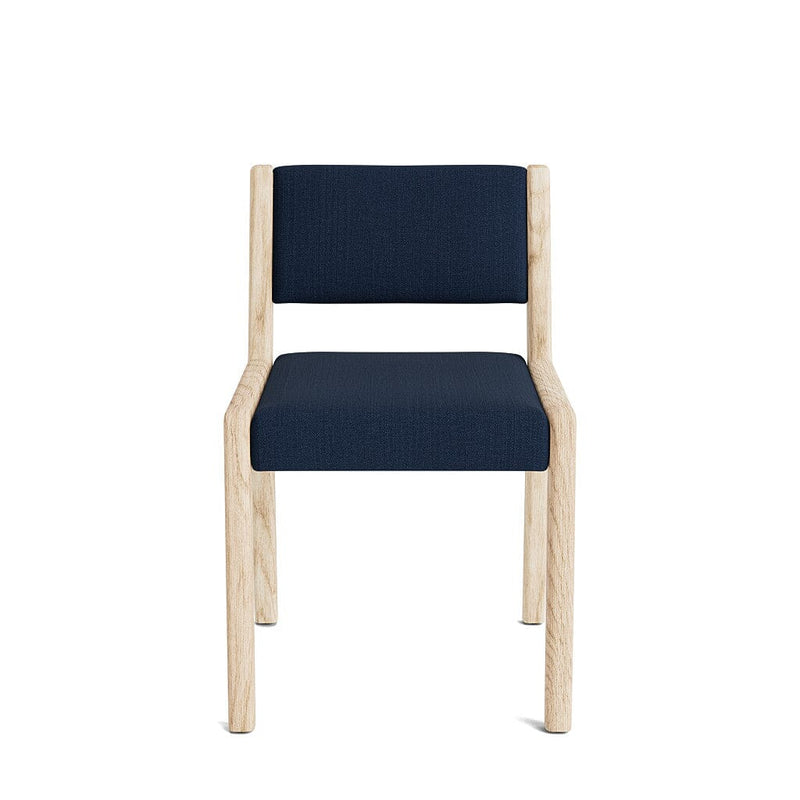 Jasmi Dining Chair in Natural Latex - Linen Dining Chairs Medley White Oak Juneberry Indigo Short Back