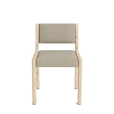 Jasmi Dining Chair in Natural Latex - Linen Dining Chairs Medley White Oak Juneberry Pebble Short Back