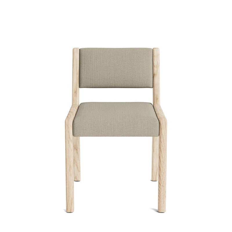 Jasmi Dining Chair in Natural Latex - Linen Dining Chairs Medley White Oak Juneberry Pebble Short Back