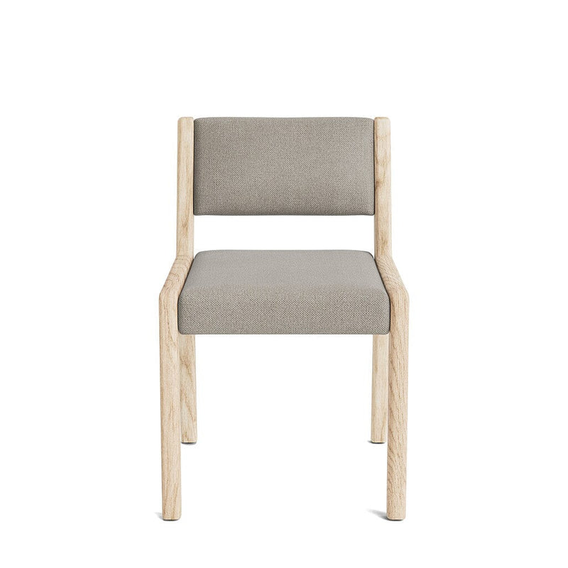 Jasmi Dining Chair in Natural Latex - Linen Dining Chairs Medley White Oak Stonecrop Flax Short Back