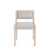 Jasmi Dining Chair in Natural Latex - Linen Dining Chairs Medley White Oak Stonecrop Natural Short Back