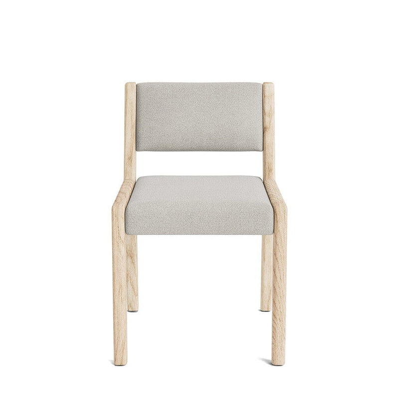 Jasmi Dining Chair in Natural Latex - Linen Dining Chairs Medley White Oak Stonecrop Natural Short Back