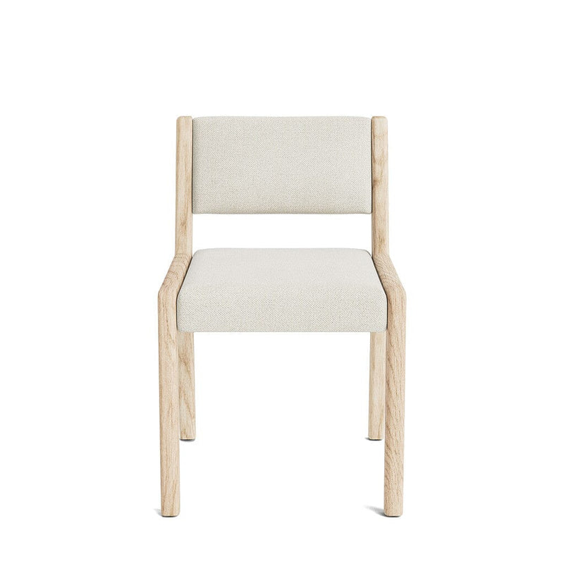 Jasmi Dining Chair in Natural Latex - Linen Dining Chairs Medley White Oak Stonecrop Oyster Short Back