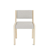 Jasmi Dining Chair in Natural Latex - Recycled Polyester Dining Chairs Medley Maple Poplar Bouclé Vanilla Short Back