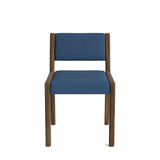 Jasmi Dining Chair in Natural Latex - Recycled Polyester Dining Chairs Medley Walnut Alpine French Blue Short Back