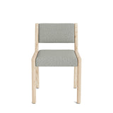 Jasmi Dining Chair in Natural Latex - Recycled Polyester Dining Chairs Medley White Oak Poplar Bouclé Bayberry Short Back