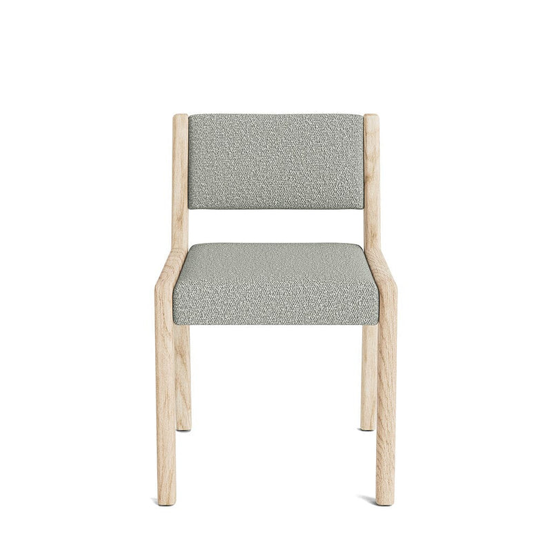 Jasmi Dining Chair in Natural Latex - Recycled Polyester Dining Chairs Medley White Oak Poplar Bouclé Bayberry Short Back