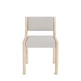 Jasmi Dining Chair in Natural Latex - Recycled Polyester Dining Chairs Medley White Oak Poplar Bouclé Vanilla Short Back