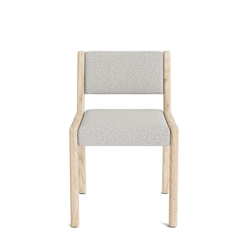 Jasmi Dining Chair in Natural Latex - Recycled Polyester Dining Chairs Medley White Oak Poplar Bouclé Vanilla Short Back