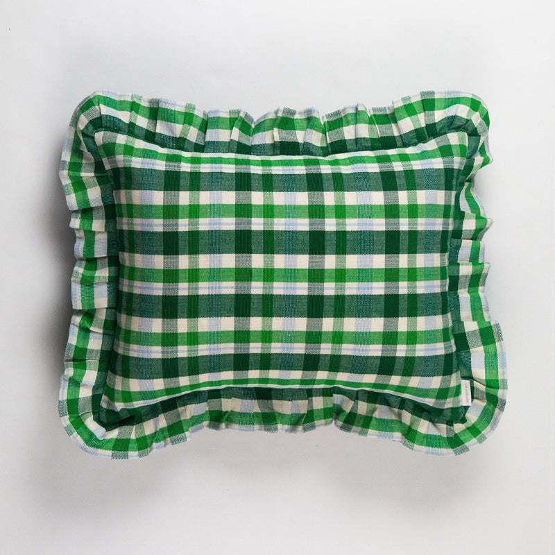 Josefina Ruffle Plaid Pillow Throw Pillows Archive New York 