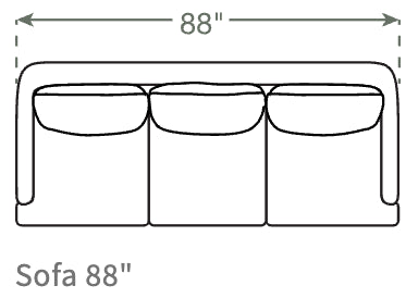 Kaydan Sofa in Natural Latex - Cotton