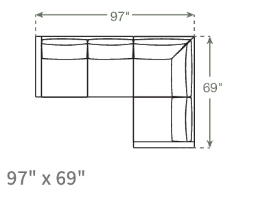 Lala Corner Sectional in Natural Latex - Linen