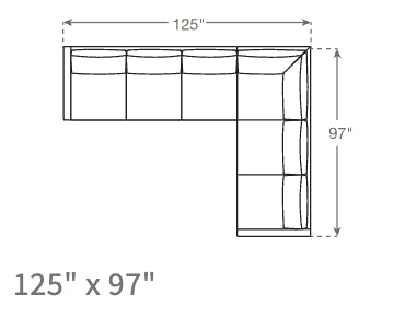 Lala Corner Sectional in Natural Latex - Linen