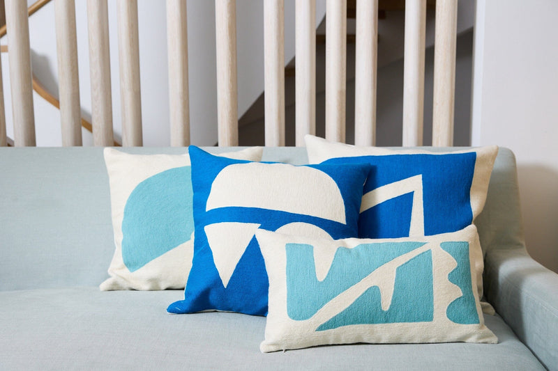 Leah Singh HENRI SHAPES PILLOW - SKY Pillow Leah Singh 