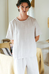 Men's Leo Linen Short Sleeve Pajama Set