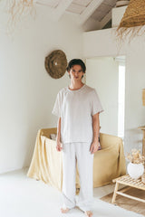 Men's Leo Linen Short Sleeve Pajama Set