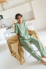 Men's Leo Linen Short Sleeve Pajama Set