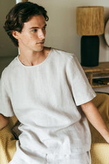 Men's Leo Linen Short Sleeve Pajama Set