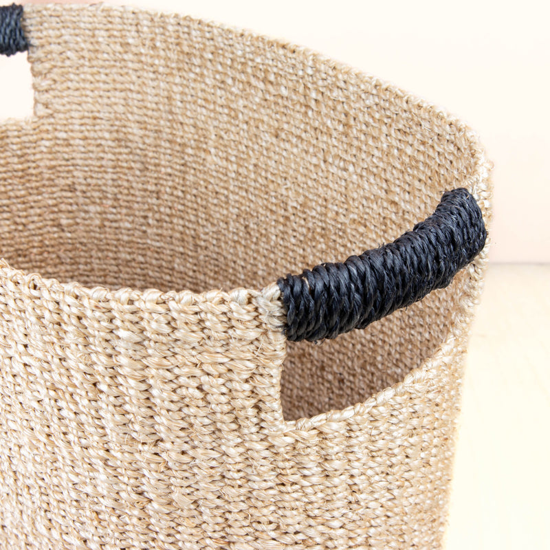 LIKHÂ Black Medium Oval Storage Basket - Weave Baskets | LIKHA Baskets LIKHÂ 