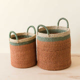 LIKHÂ Coral Baskets with Handle, set of 2 - Woven Baskets | LIKHÂ LIKHÂ 