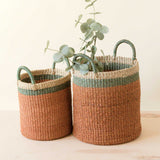 LIKHÂ Coral Baskets with Handle, set of 2 - Woven Baskets | LIKHÂ LIKHÂ 