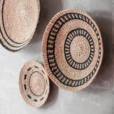 LIKHÂ Natural + Black Wall Baskets, Large - Woven Wall Baskets | LIKHÂ Wall Baskets LIKHÂ 