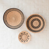 LIKHÂ Natural + Black Wall Baskets, Large - Woven Wall Baskets | LIKHÂ Wall Baskets LIKHÂ 