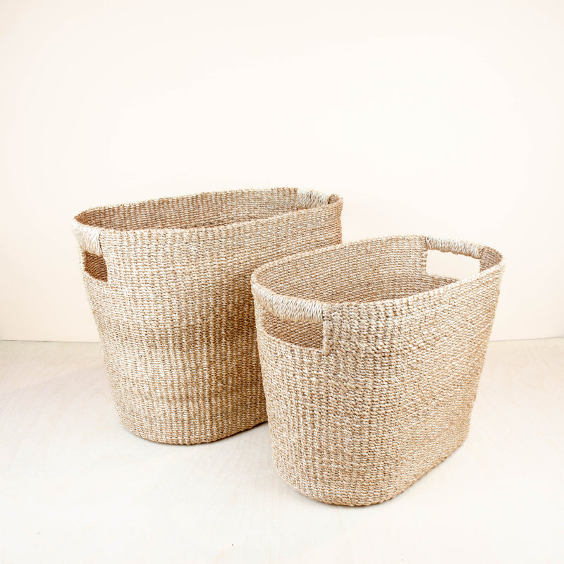 LIKHÂ Natural Medium Oval Basket - Abaca Baskets | LIKHA Baskets LIKHÂ 