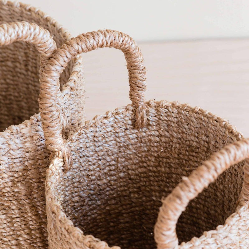 LIKHÂ Natural Tabletop Mini Basket with Handle Set of 2 - Weave Baskets | LIKHÂ Baskets LIKHÂ 