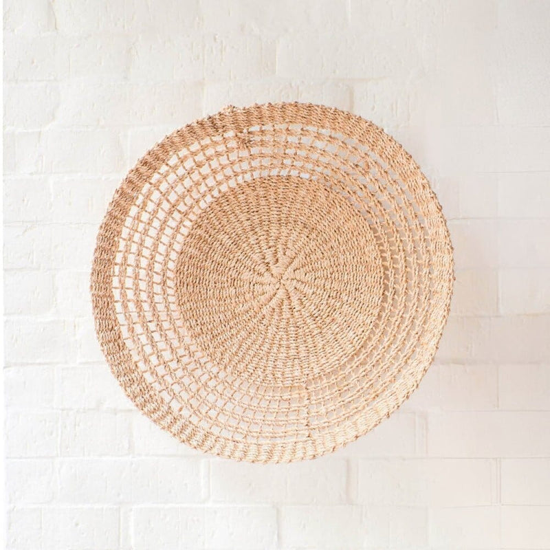 Open Weave Woven Wall Basket Set