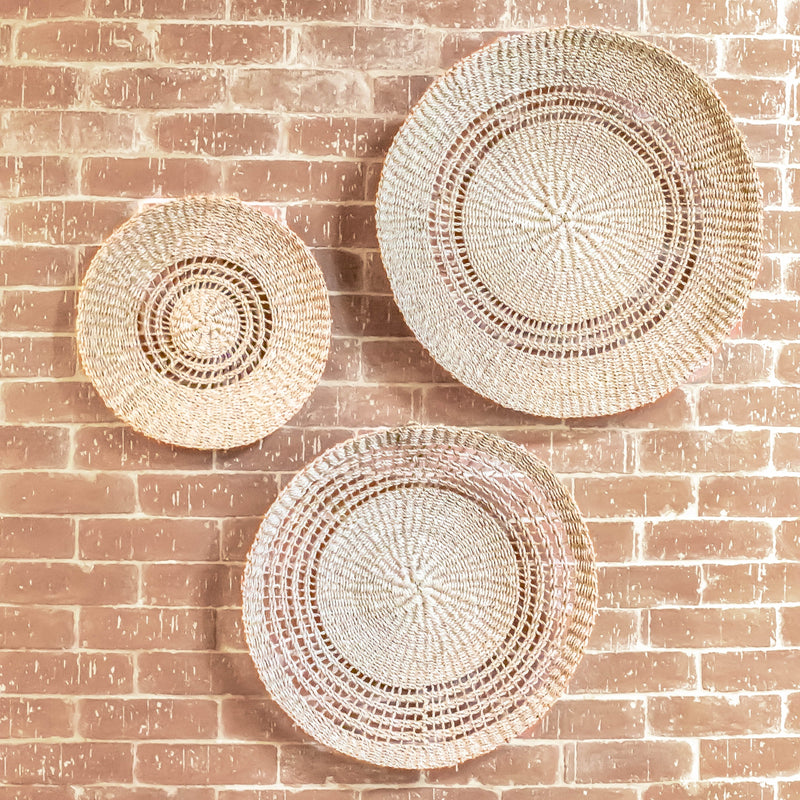 LIKHÂ Open Weave Wall Baskets, set of 3 - Woven Wall Baskets | LIKHÂ Wall Baskets LIKHÂ 