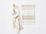 Lobos Organic Hand Towel Set Hand Towels Coyuchi Soft White with Hazel 