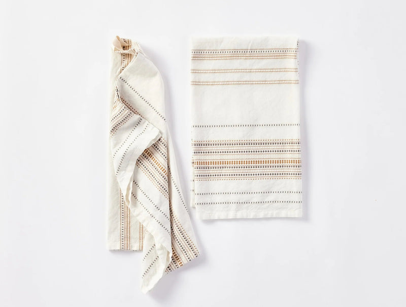 Lobos Organic Hand Towel Set Hand Towels Coyuchi Soft White with Hazel 